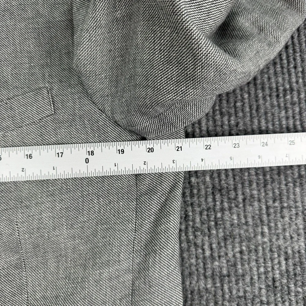 J.Crew Ludlow Suit Jacket 42L Gray Birdseye Cotton Italian Cloth Sport Coat